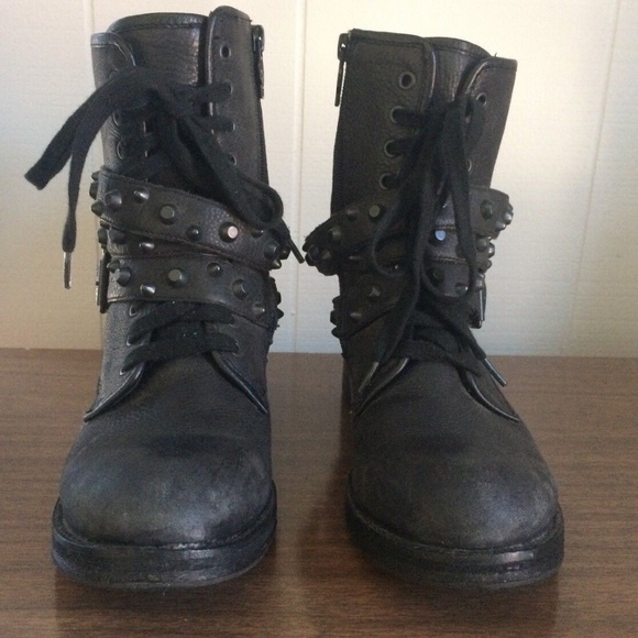 Women’s Ash Rem Black Leather Boots - Picture 3 of 8